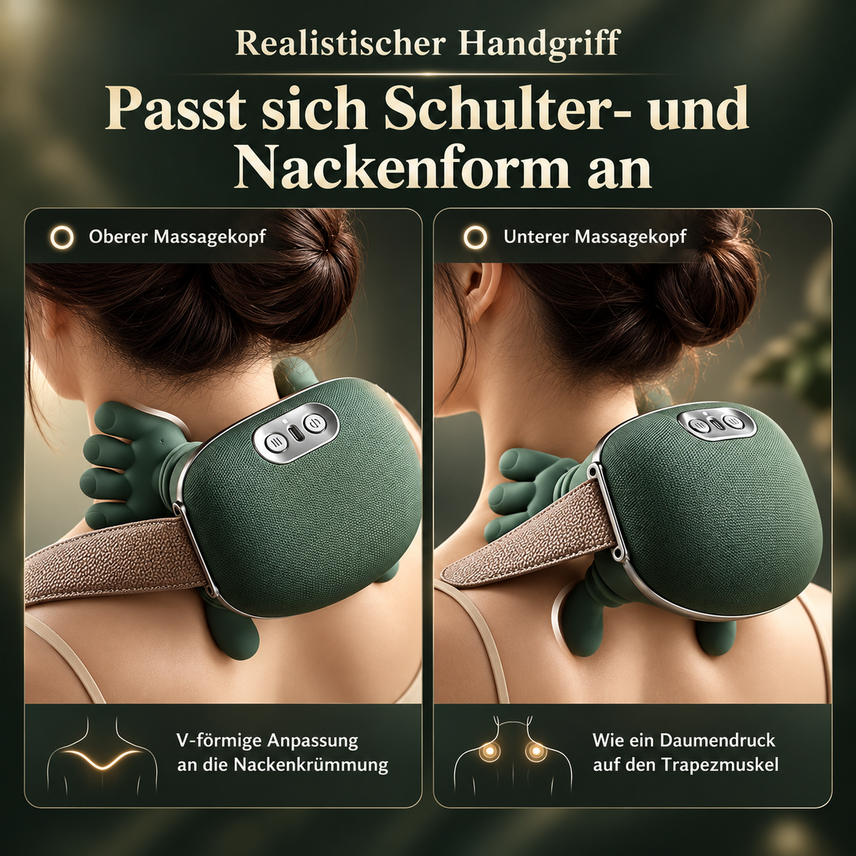 Anpassung an Nacken- und Schulterform.
