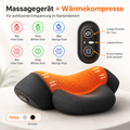 Massagekissen mit Wärme- und Vibrationsstufen.
