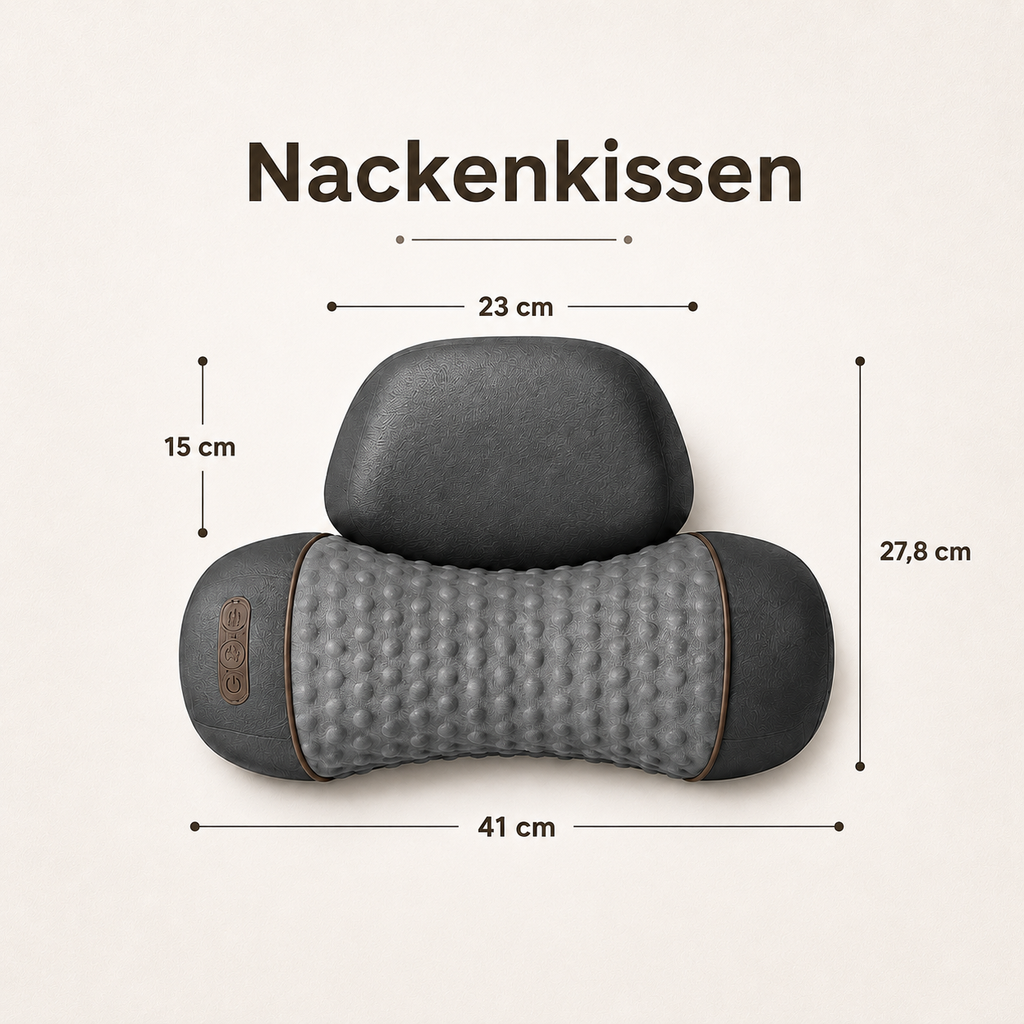 Nackenkissen mit Maßangaben.
