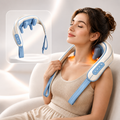 Nackenmassagegerät mit Wärmefunktion in Anwendung.

