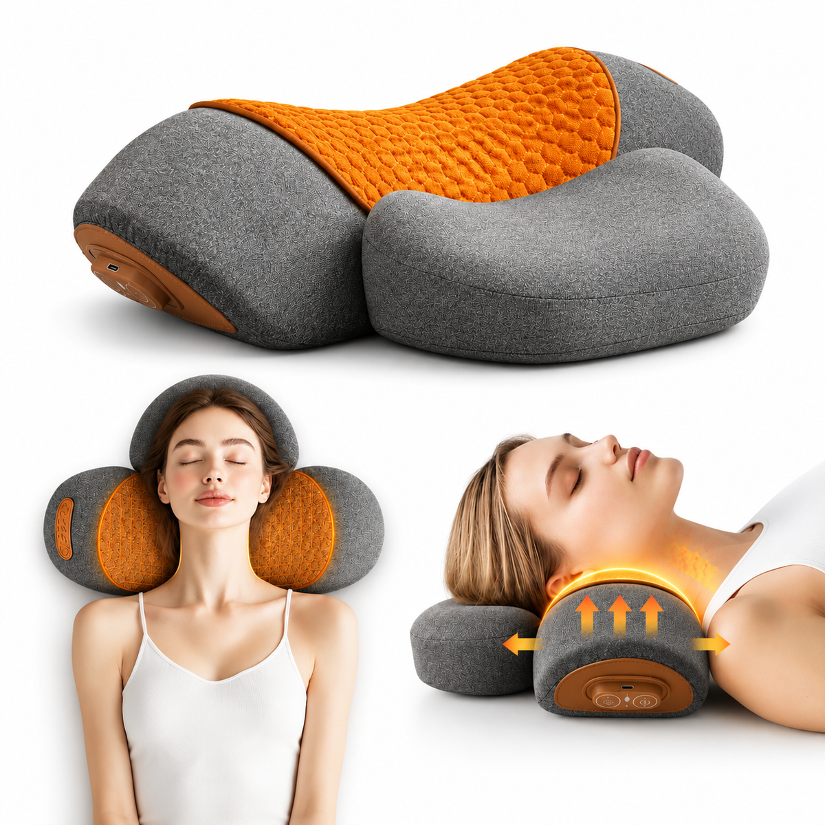 Nackenmassagekissen mit Wärmefunktion.

